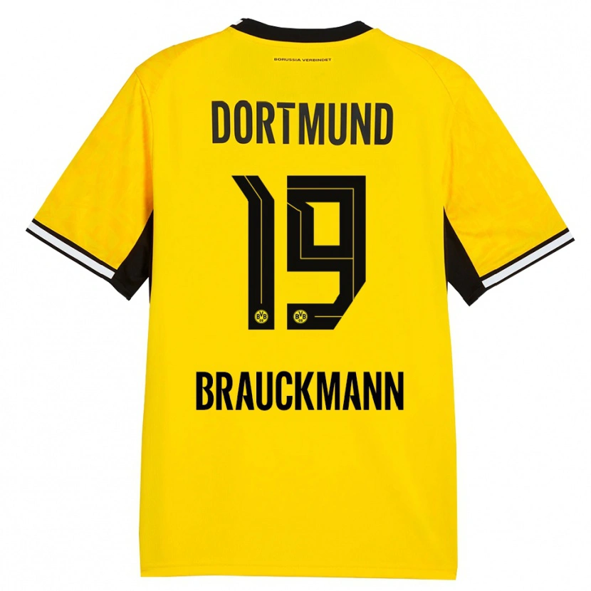 Danxen Homem Camisola Mats Brauckmann #19 Amarelo Preto Branco Principal 2026/27 Camisa Brasil