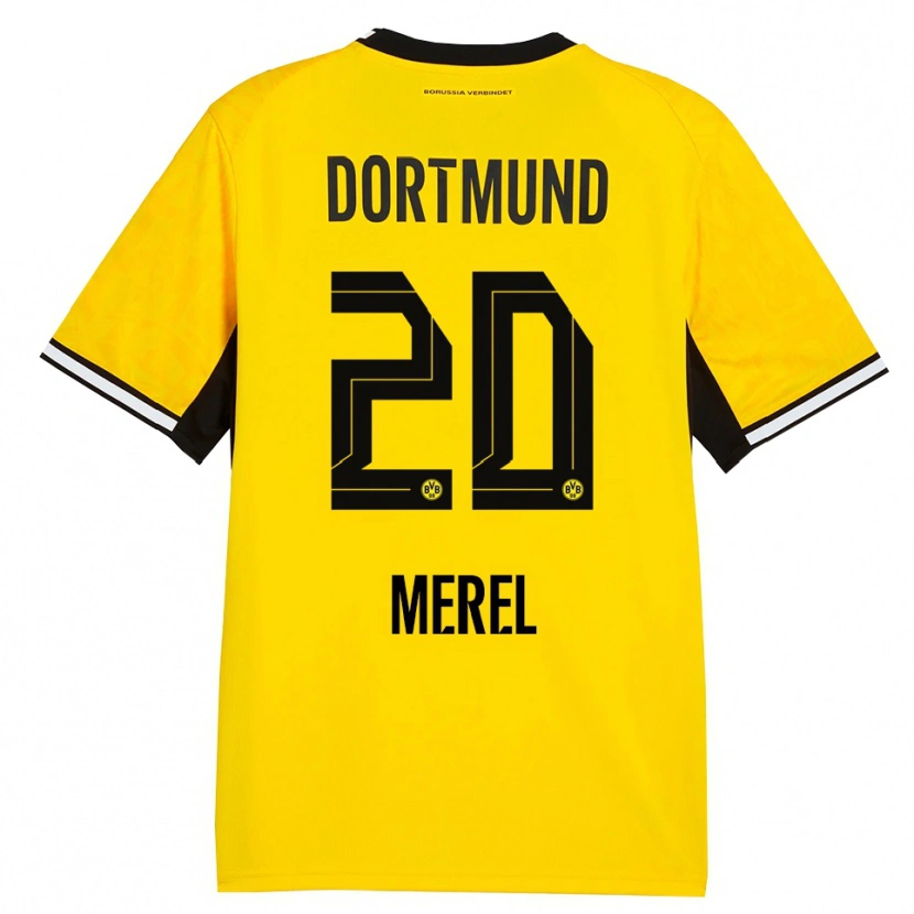 Danxen Homem Camisola Freriks Merel #20 Amarelo Preto Branco Principal 2026/27 Camisa Brasil