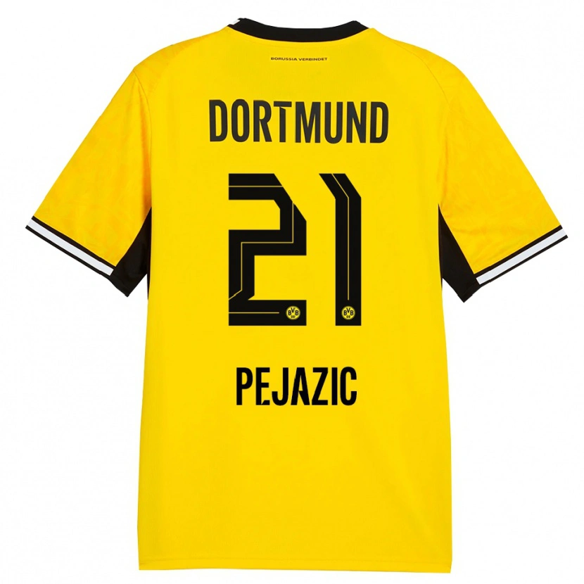 Danxen Homem Camisola Mario Pejazic #21 Amarelo Preto Branco Principal 2026/27 Camisa Brasil
