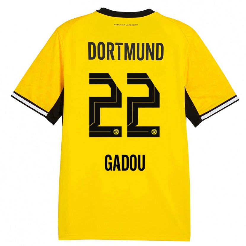 Danxen Homem Camisola Joane Gadou #22 Amarelo Preto Branco Principal 2026/27 Camisa Brasil