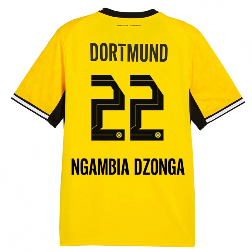 Danxen Homem Camisola Diego Ngambia #22 Amarelo Preto Branco Principal 2026/27 Camisa Brasil
