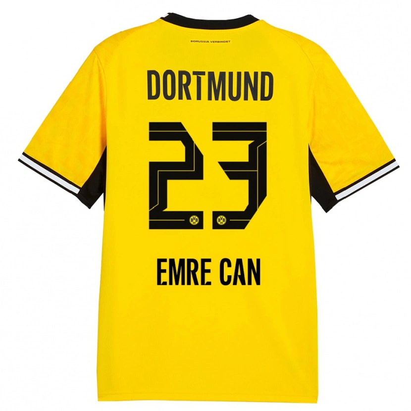 Danxen Homem Camisola Emre Can #23 Amarelo Preto Branco Principal 2026/27 Camisa Brasil