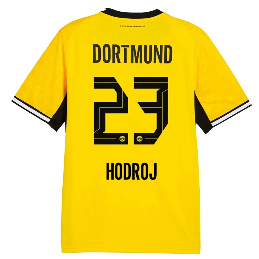 Danxen Homem Camisola Malik Hodroj #23 Amarelo Preto Branco Principal 2026/27 Camisa Brasil