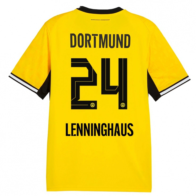 Danxen Homem Camisola Mika Lenninghaus #24 Amarelo Preto Branco Principal 2026/27 Camisa Brasil