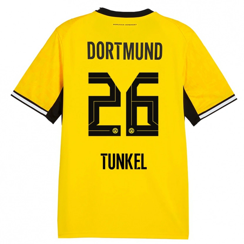 Danxen Homem Camisola Janis Tunkel #26 Amarelo Preto Branco Principal 2026/27 Camisa Brasil