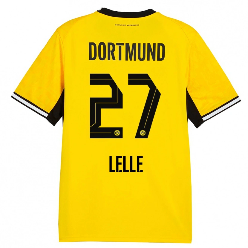 Danxen Homem Camisola David Lelle #27 Amarelo Preto Branco Principal 2026/27 Camisa Brasil