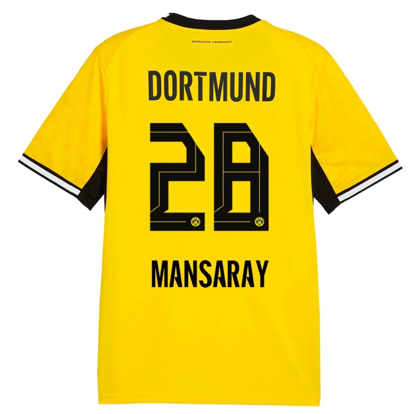 Danxen Homem Camisola Ismael Mansaray #28 Amarelo Preto Branco Principal 2026/27 Camisa Brasil