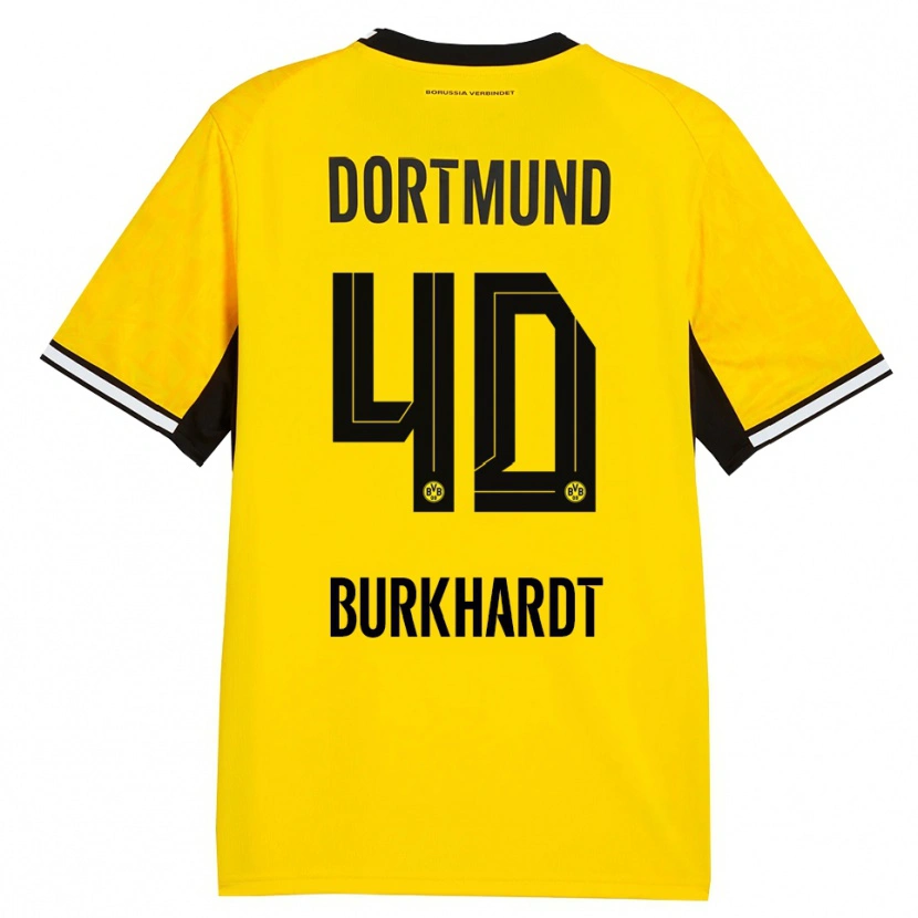 Danxen Homem Camisola Till Burkhardt #40 Amarelo Preto Branco Principal 2026/27 Camisa Brasil