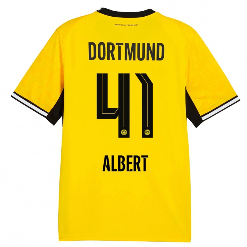 Danxen Homem Camisola Mathis Albert #41 Amarelo Preto Branco Principal 2026/27 Camisa Brasil