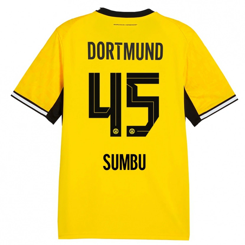 Danxen Homem Camisola Daniel Sumbu #45 Amarelo Preto Branco Principal 2026/27 Camisa Brasil