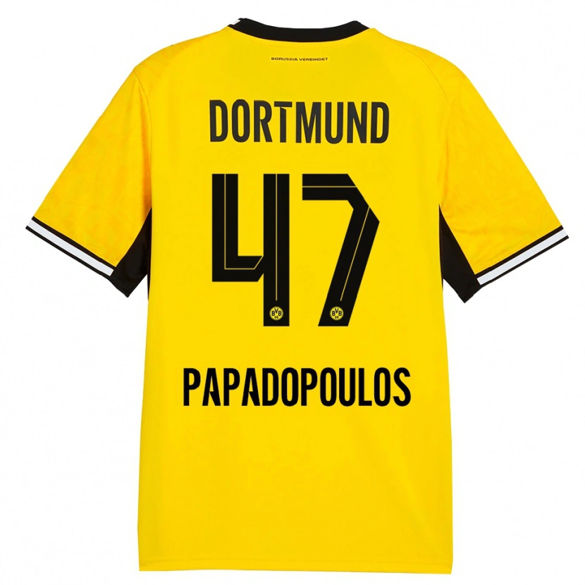 Danxen Homem Camisola Antonios Papadopoulos #47 Amarelo Preto Branco Principal 2026/27 Camisa Brasil