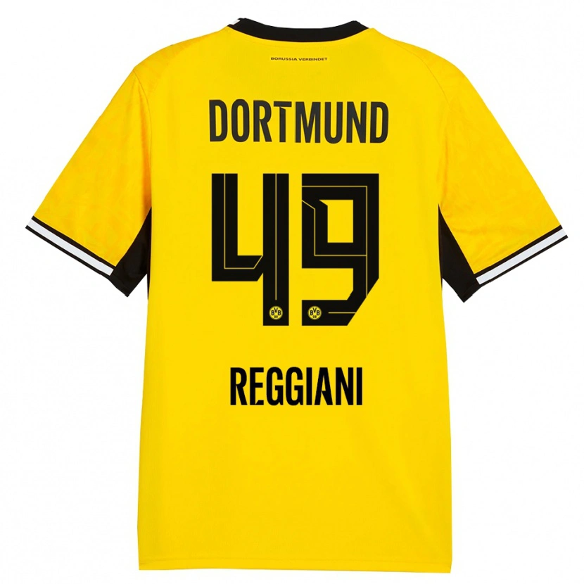 Danxen Homem Camisola Luca Reggiani #49 Amarelo Preto Branco Principal 2026/27 Camisa Brasil