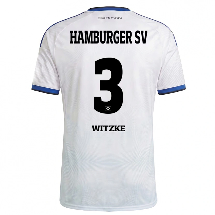 Danxen Homem Camisola Oliver Witzke #3 Branco Preto Azul Principal 2026/27 Camisa Brasil