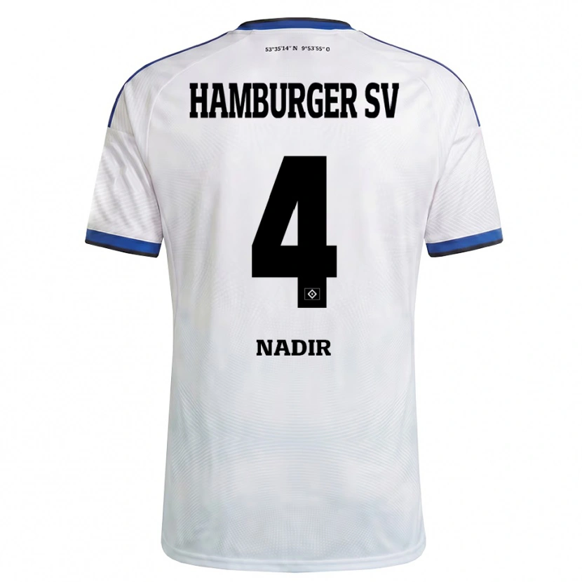 Danxen Homem Camisola Bilal Nadir #4 Branco Preto Azul Principal 2026/27 Camisa Brasil