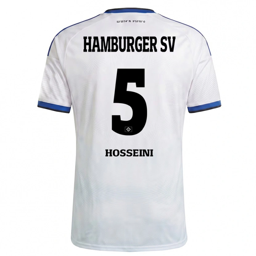 Danxen Homem Camisola Reza Hosseini #5 Branco Preto Azul Principal 2026/27 Camisa Brasil