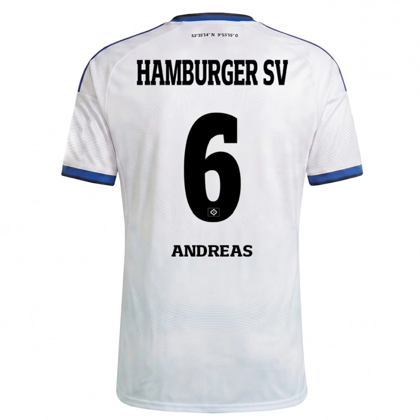 Danxen Homem Camisola Noah Andreas #6 Branco Preto Azul Principal 2026/27 Camisa Brasil