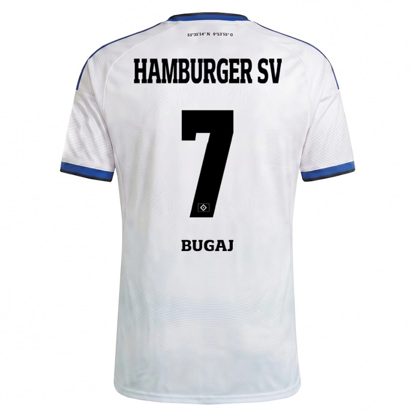 Danxen Homem Camisola Jan-Luca Bugaj #7 Branco Preto Azul Principal 2026/27 Camisa Brasil