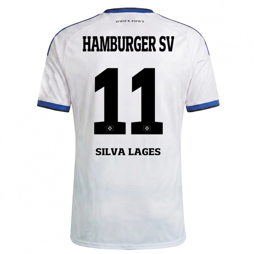 Danxen Homem Camisola Martim Silva Lages #11 Branco Preto Azul Principal 2026/27 Camisa Brasil