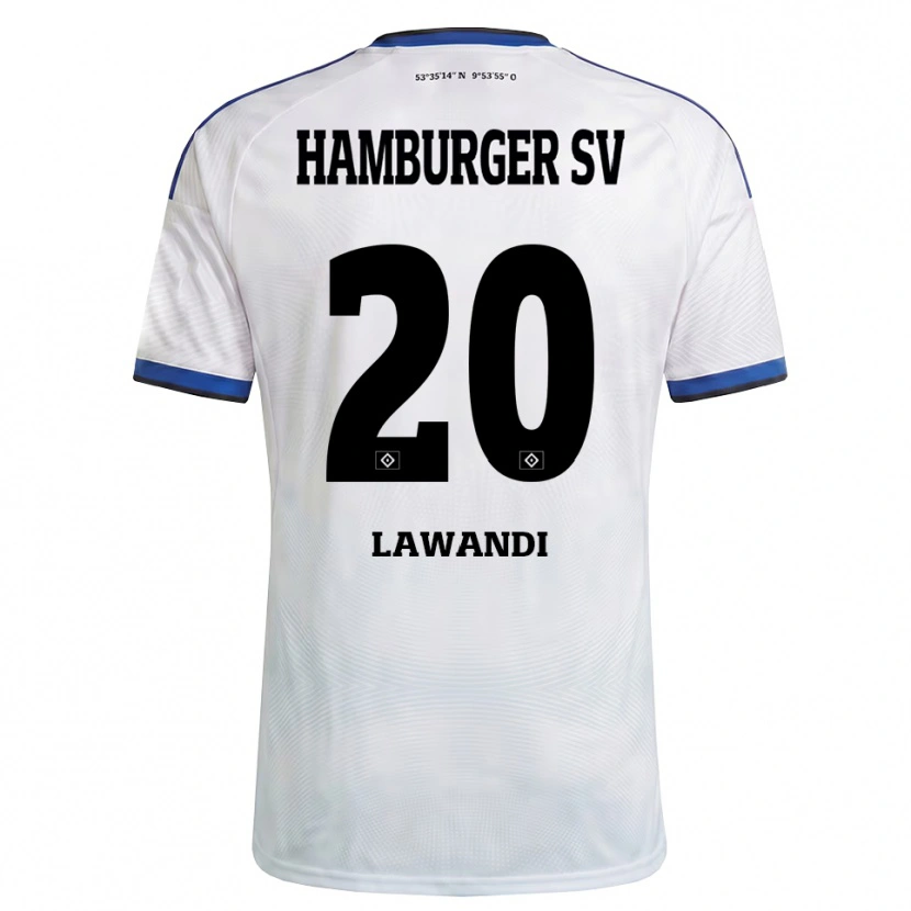 Danxen Homem Camisola Alexander Lawandi #20 Branco Preto Azul Principal 2026/27 Camisa Brasil