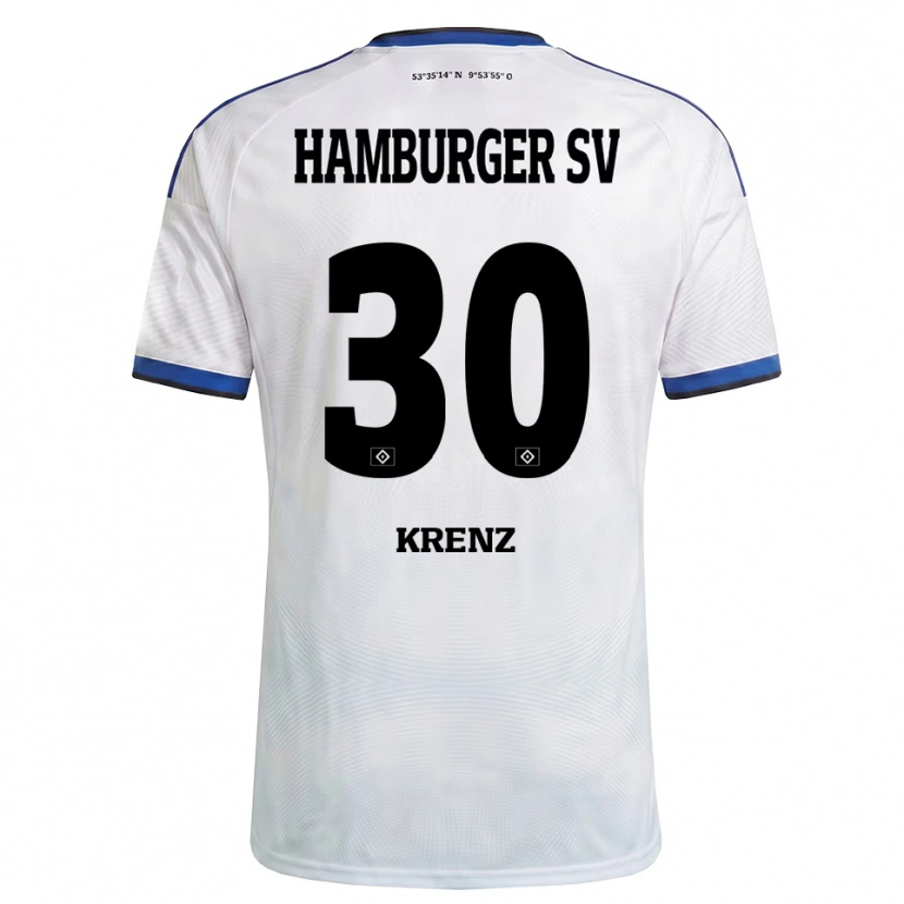 Danxen Homem Camisola Jamie Krenz #30 Branco Preto Azul Principal 2026/27 Camisa Brasil