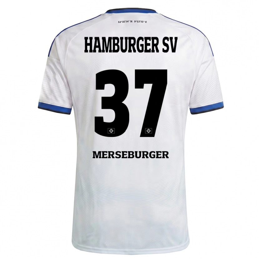 Danxen Homem Camisola Dominik Merseburger #37 Branco Preto Azul Principal 2026/27 Camisa Brasil