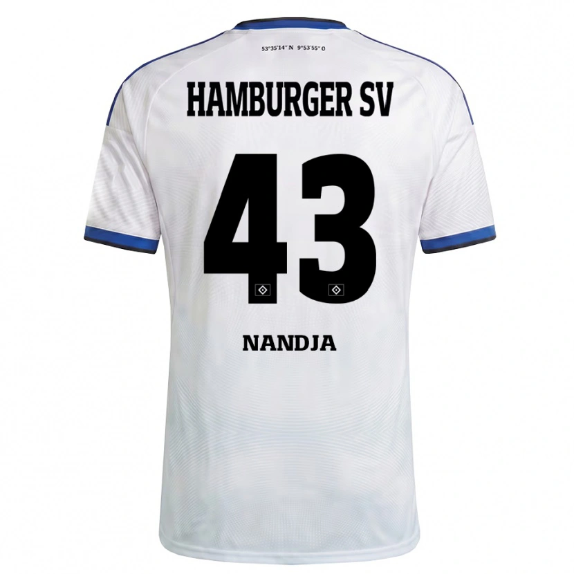 Danxen Homem Camisola Shafiq Nandja #43 Branco Preto Azul Principal 2026/27 Camisa Brasil