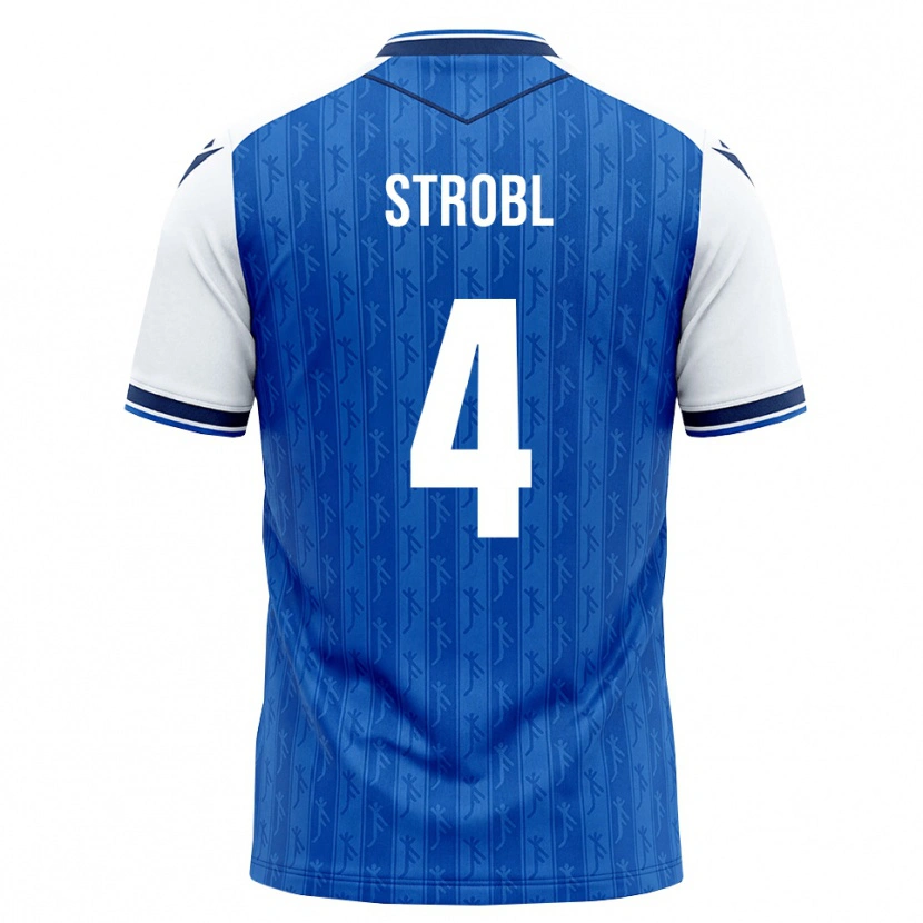 Danxen Homem Camisola Lars Strobl #4 Azul Real Branco Principal 2026/27 Camisa Brasil