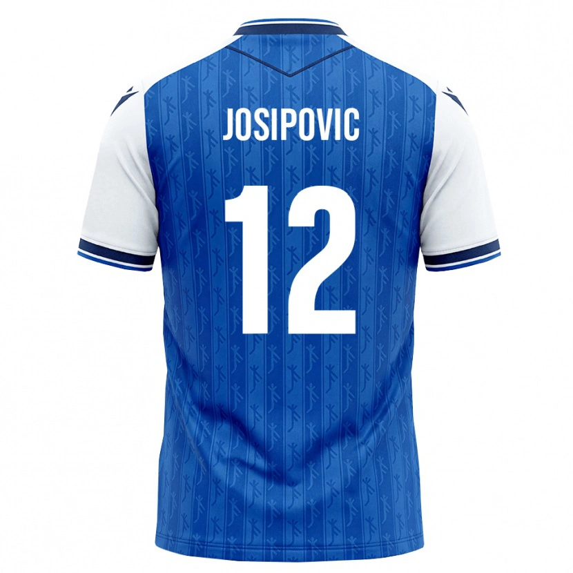 Danxen Homem Camisola Mihael Josipovic #12 Azul Real Branco Principal 2026/27 Camisa Brasil