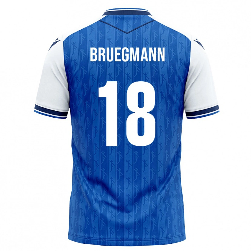Danxen Homem Camisola Lukas Brügmann #18 Azul Real Branco Principal 2026/27 Camisa Brasil