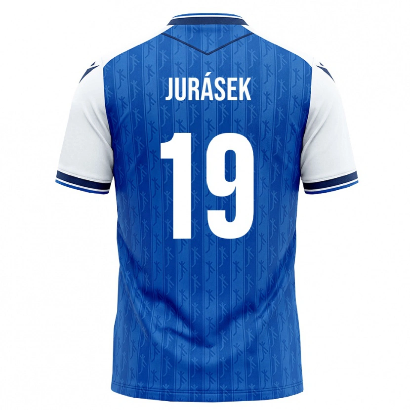 Danxen Homem Camisola David Jurásek #19 Azul Real Branco Principal 2026/27 Camisa Brasil