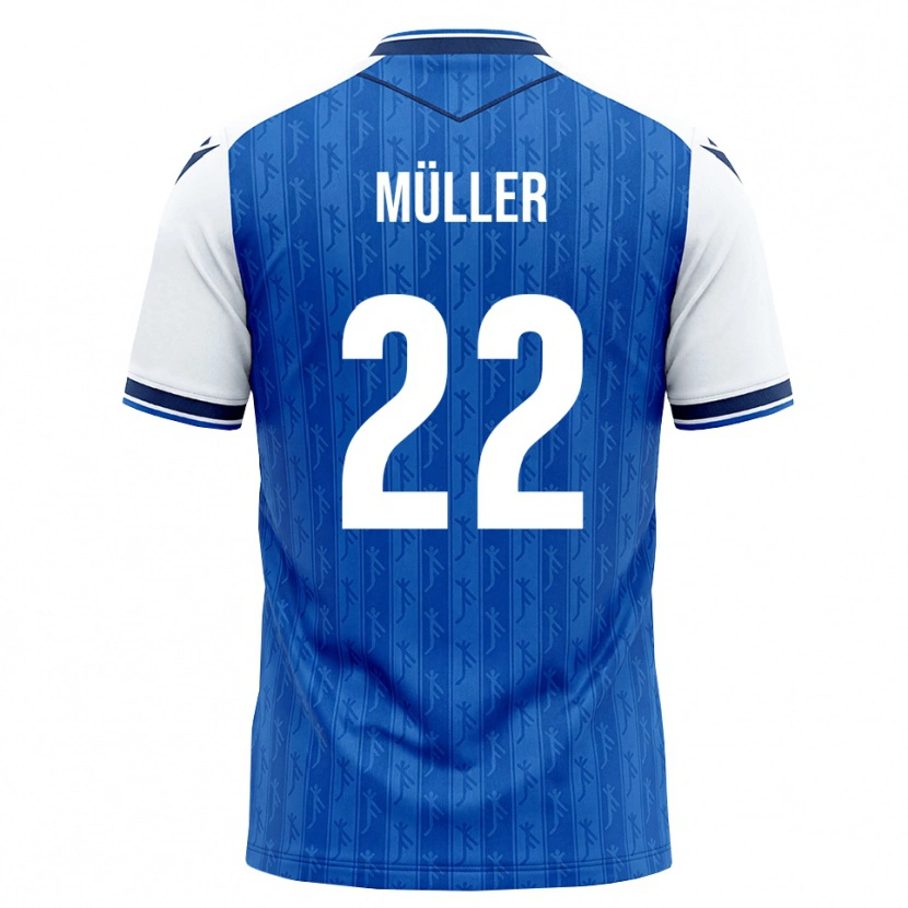 Danxen Homem Camisola Tim Müller #22 Azul Real Branco Principal 2026/27 Camisa Brasil