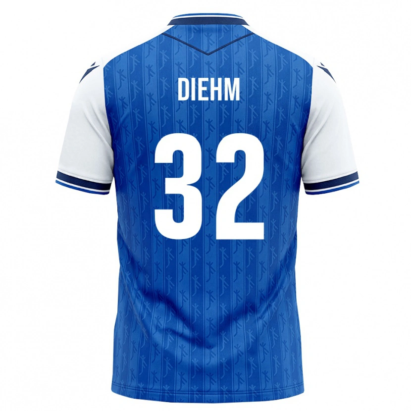 Danxen Homem Camisola Vanessa Diehm #32 Azul Real Branco Principal 2026/27 Camisa Brasil