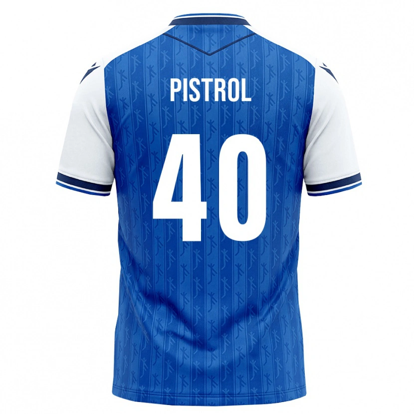 Danxen Homem Camisola Santino Pistrol #40 Azul Real Branco Principal 2026/27 Camisa Brasil