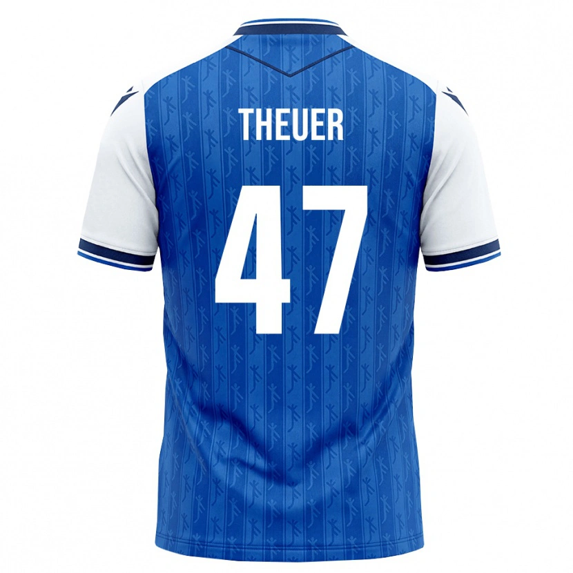 Danxen Homem Camisola Maximilian Theuer #47 Azul Real Branco Principal 2026/27 Camisa Brasil