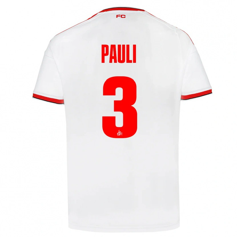 Danxen Homem Camisola Julian Pauli #3 Branco Vermelho Preto Principal 2026/27 Camisa Brasil