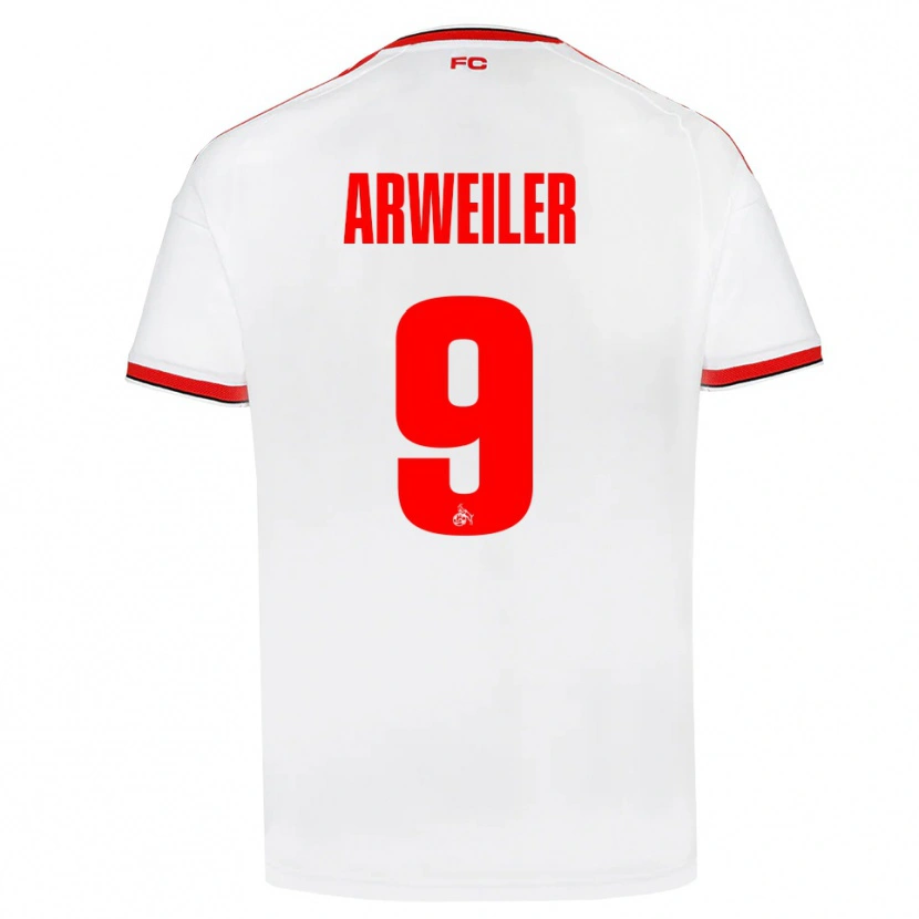 Danxen Homem Camisola Jonas Arweiler #9 Branco Vermelho Preto Principal 2026/27 Camisa Brasil