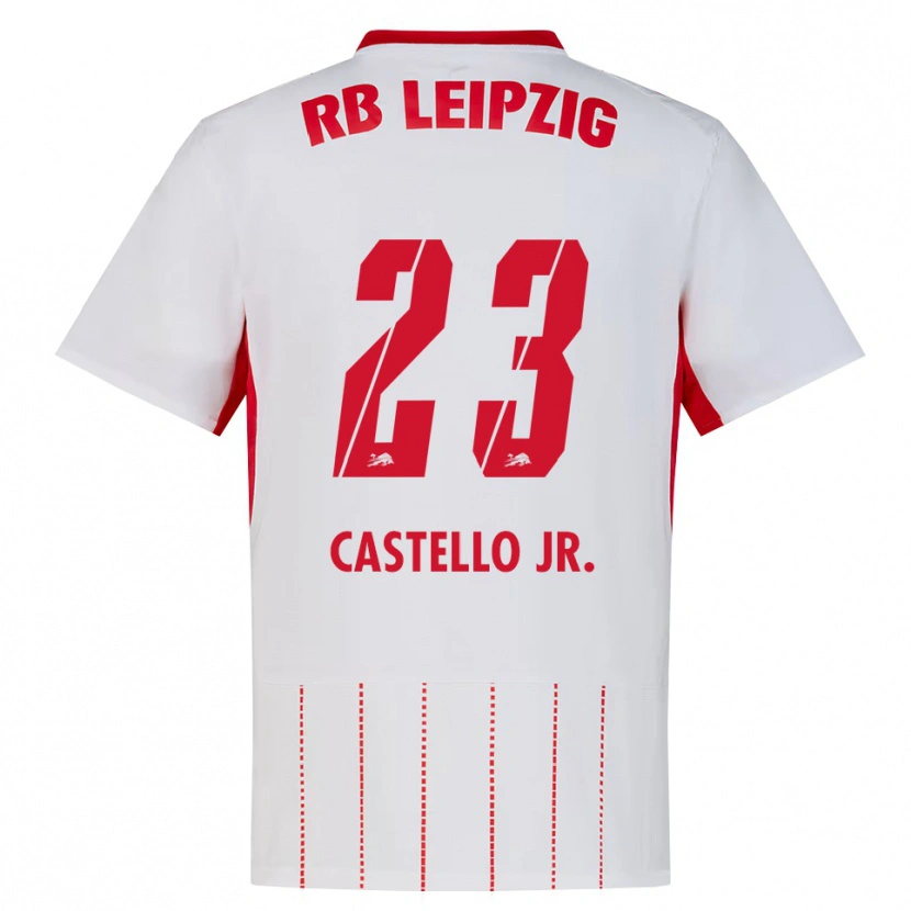Danxen Homem Camisola Castello Lukeba #23 Vermelho Branco Amarelo Principal 2026/27 Camisa Brasil