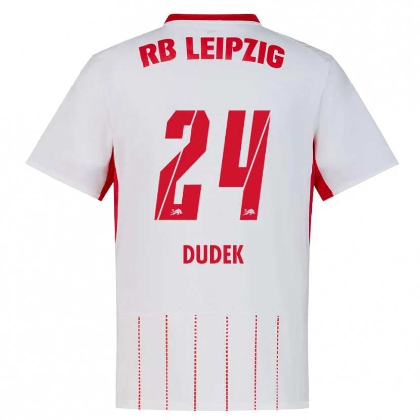 Danxen Homem Camisola Nikoline Dudek #24 Vermelho Branco Amarelo Principal 2026/27 Camisa Brasil