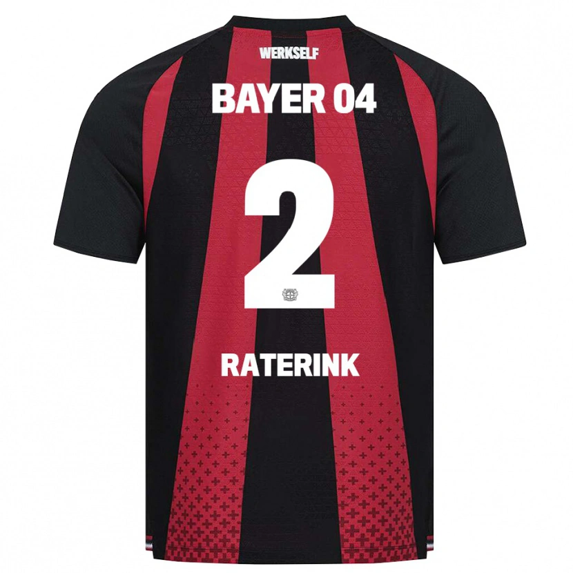 Danxen Homem Camisola Othniël Raterink #2 Preto Branco Vermelho Principal 2026/27 Camisa Brasil