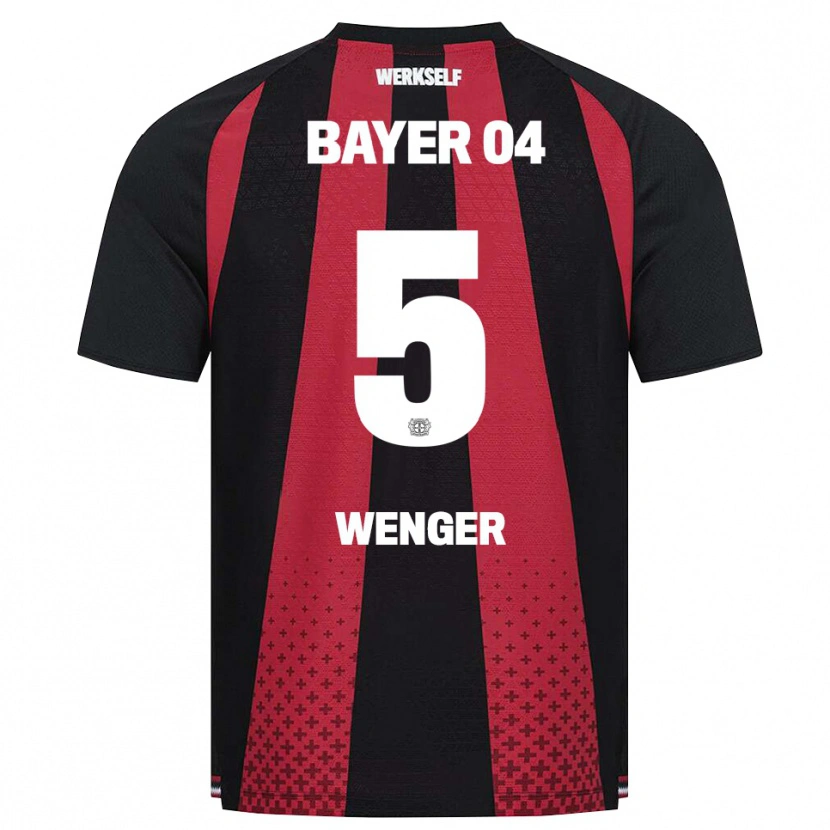 Danxen Homem Camisola Claudia Wenger #5 Preto Branco Vermelho Principal 2026/27 Camisa Brasil