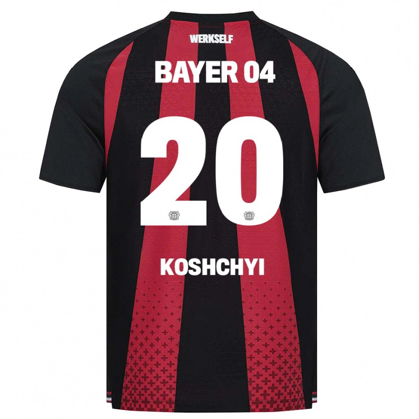Danxen Homem Camisola Yegor Koshchyi #20 Preto Branco Vermelho Principal 2026/27 Camisa Brasil