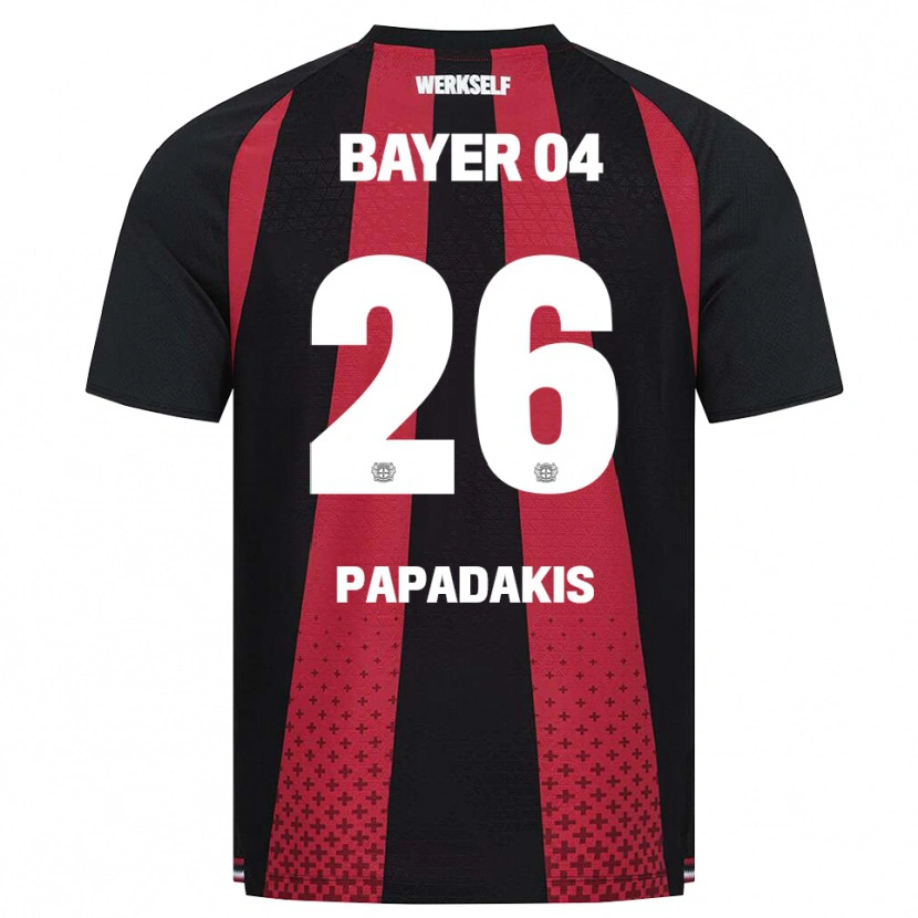 Danxen Homem Camisola Konstantinos Papadakis #26 Preto Branco Vermelho Principal 2026/27 Camisa Brasil