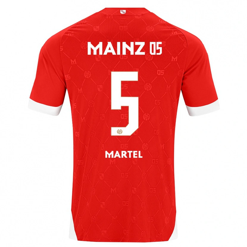 Danxen Homem Camisola Eric Martel #5 Vermelho Branco Principal 2026/27 Camisa Brasil