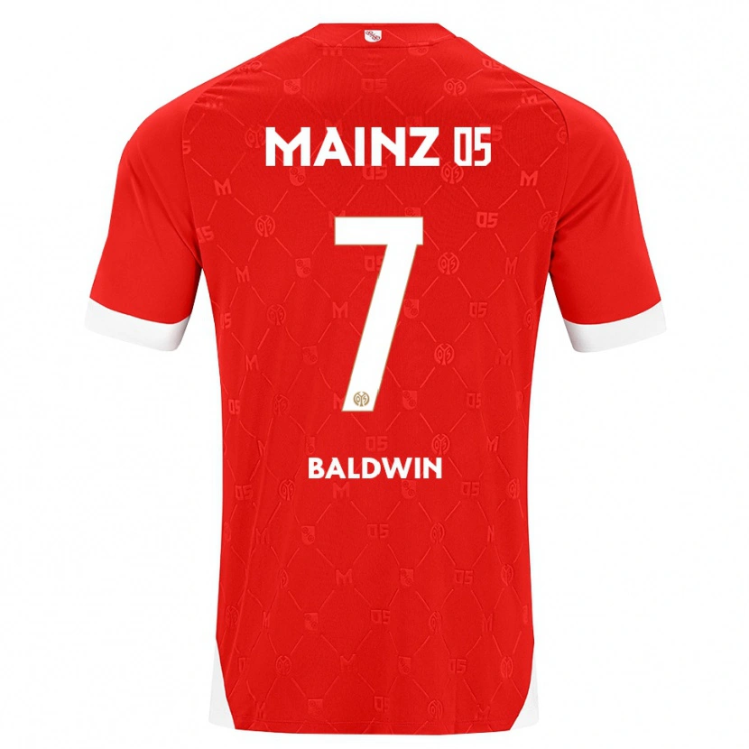 Danxen Homem Camisola Kevin Baldwin #7 Vermelho Branco Principal 2026/27 Camisa Brasil