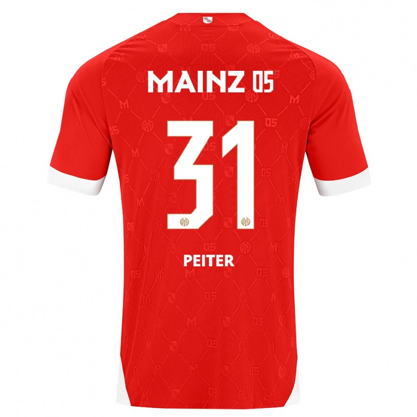 Danxen Homem Camisola Chiara Peiter #31 Vermelho Branco Principal 2026/27 Camisa Brasil