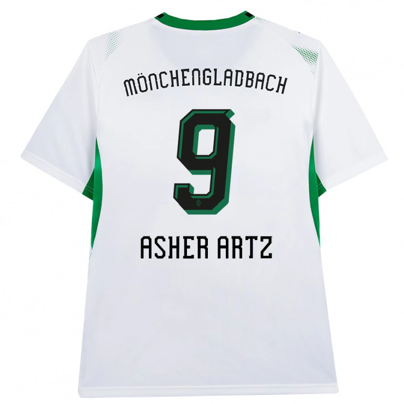 Danxen Homem Camisola Asher Artz #9 Branco Verde Preto Principal 2026/27 Camisa Brasil