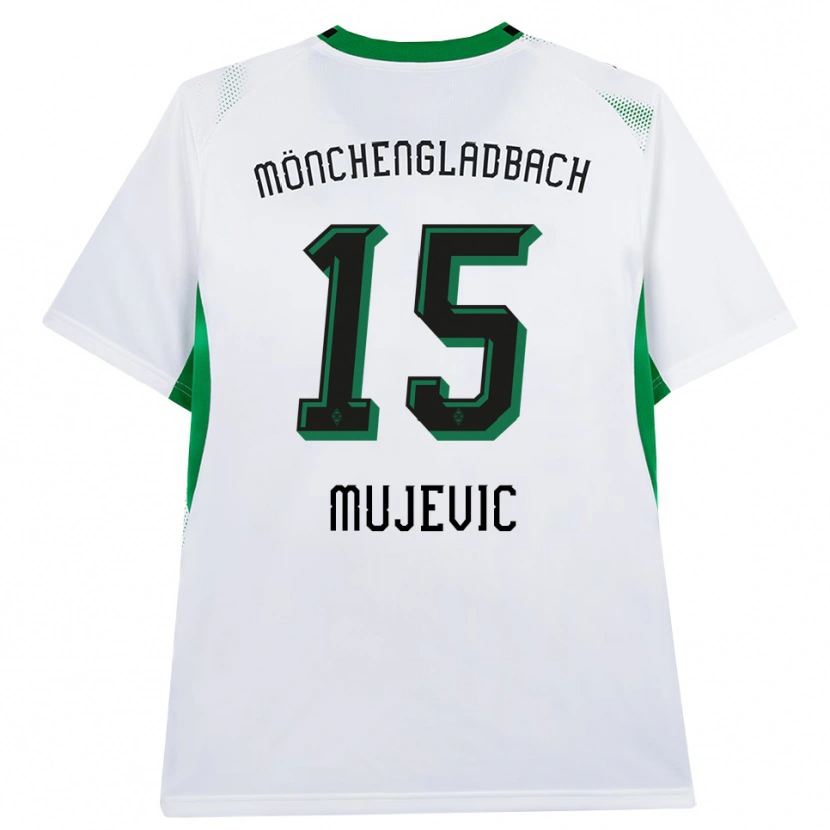 Danxen Homem Camisola Samin Mujevic #15 Branco Verde Preto Principal 2026/27 Camisa Brasil
