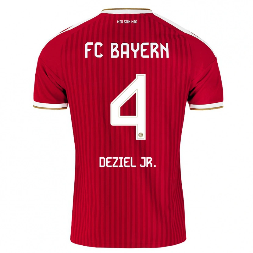Danxen Homem Camisola Robert Deziel Jr. #4 Vermelho Branco Azul Principal 2026/27 Camisa Brasil