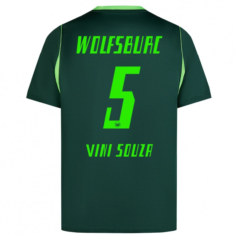 Danxen Homem Camisola Vini Souza #5 Verde Escuro Branco Principal 2026/27 Camisa Brasil