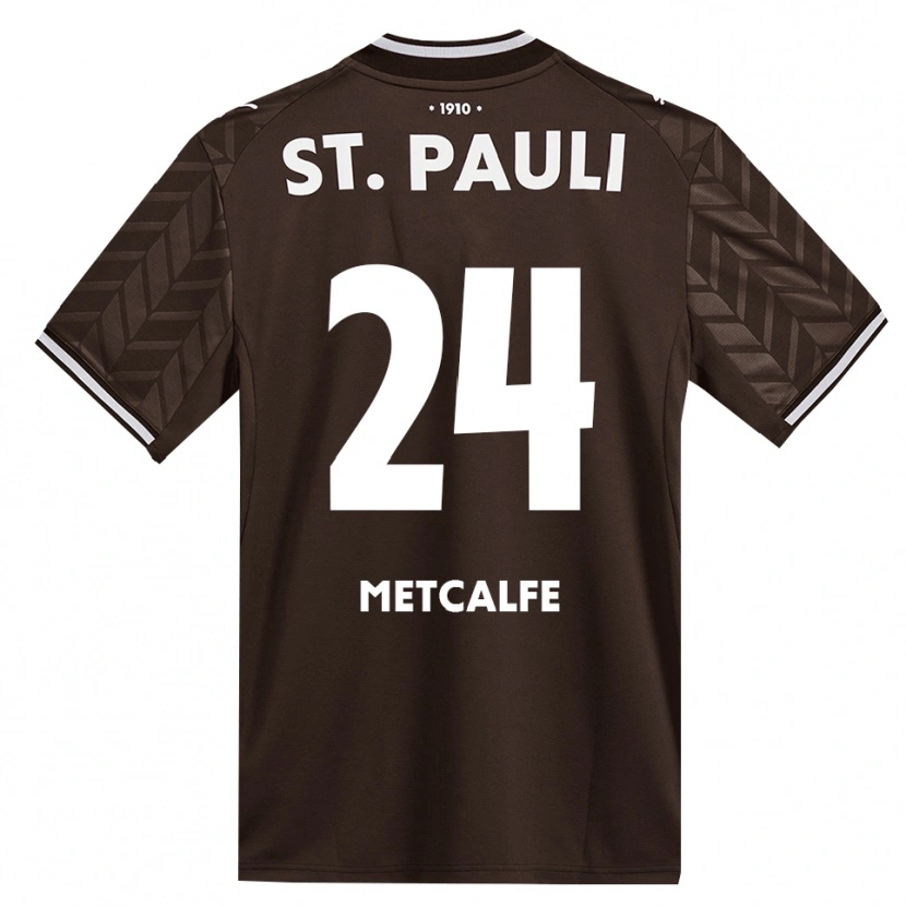 Danxen Homem Camisola Connor Metcalfe #24 Branco Café Principal 2026/27 Camisa Brasil